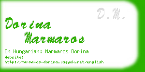 dorina marmaros business card